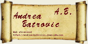 Andrea Batrović vizit kartica